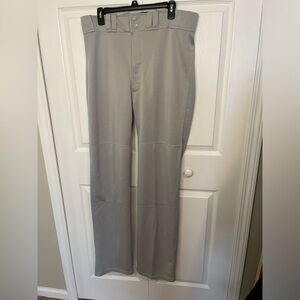 Mizuno Men's Baseball Pants Size XL Gray Open‎ Bottom Double Knee